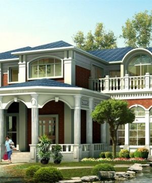 2025经典自建二层别墅外观设计效果图