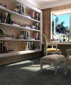 2020宜家风格家装小房间书房飘窗写字台设计图片