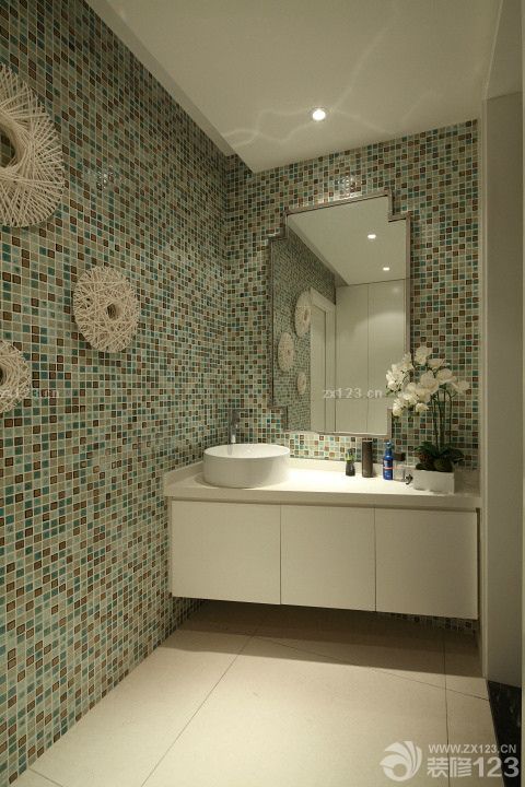 卫生间马赛克背景墙装修效果图大全2025图片