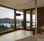 沉稳现代阳台玻璃推拉门隔断装修实景图大全