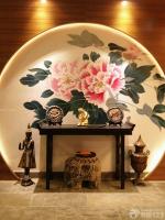 进门玄关背景墙装饰复式楼房图片大全