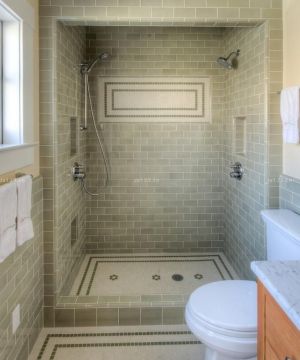 简约沉稳家庭浴室装修效果图大全2023图片