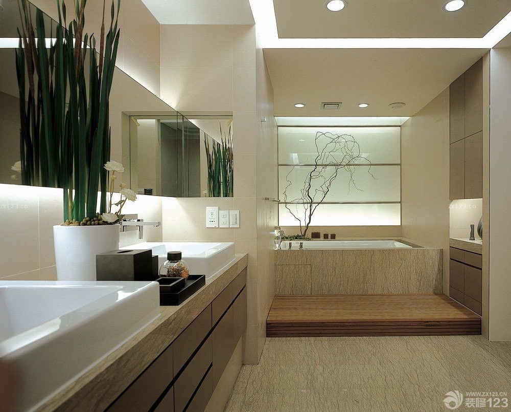 现代温馨浴室装修效果图大全2023图片