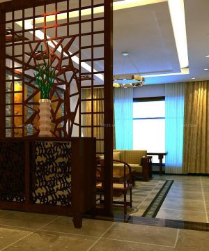2025中式混搭风格客厅玄关隔断效果图