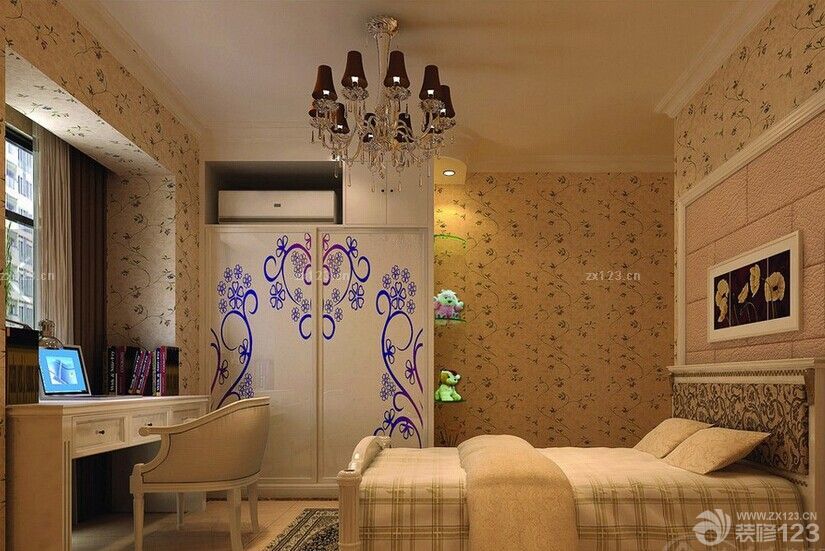 2025田园风格家装卧室写字台设计图片欣赏