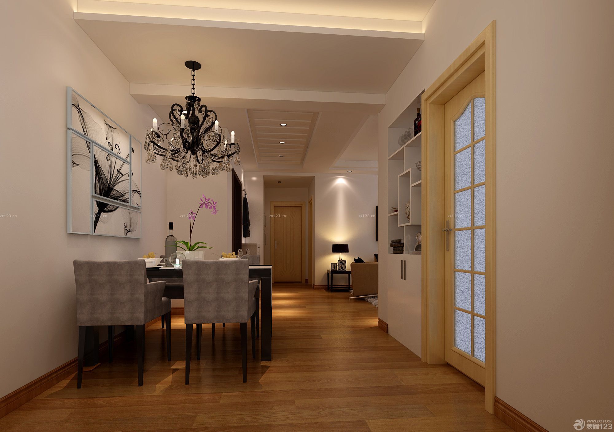 2025餐厅现代博古架装修图片大全