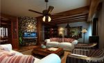 东南亚风格设计跃层式住宅时尚客厅组合沙发效果图欣赏