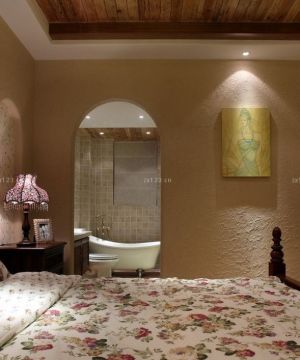 美式风格卧室卫生间门洞设计效果图欣赏