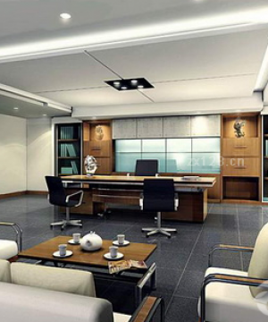 2023最新现代办公室装修风格浅褐色木地板图片大全
