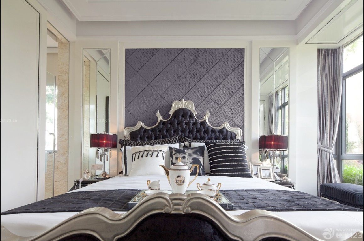 卧室颜色搭配室内欧式床装修图