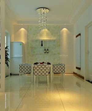 现代风格餐厅米白色瓷砖铺贴效果图