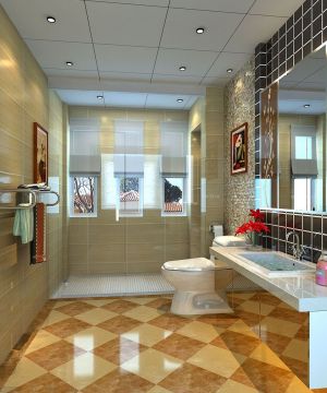 现代风格家居浴室吊顶铝扣板装修效果图欣赏2023