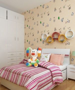最新温馨家居儿童房墙纸装饰效果图片