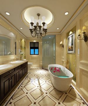 现代欧式混搭风格2025浴室装修效果图
