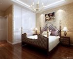 卧室装修风格双人床室内欧式壁纸设计图片欣赏