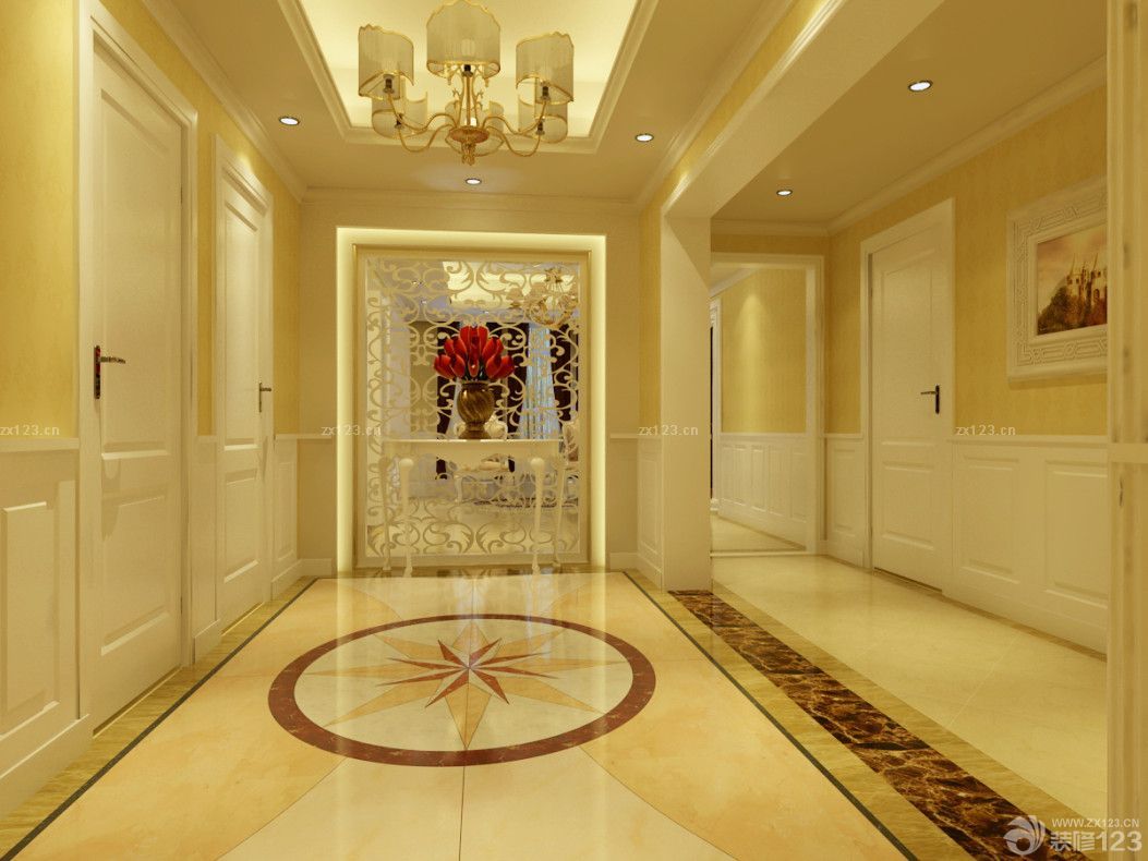 后现代风格2025客厅玄关效果图欣赏