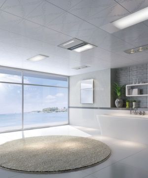 现代别墅2025浴室吊顶铝扣板效果图欣赏
