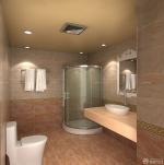 温馨简约卫生间仿古砖效果图