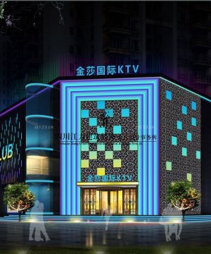 现代设计风格ktv门头装修效果图欣赏