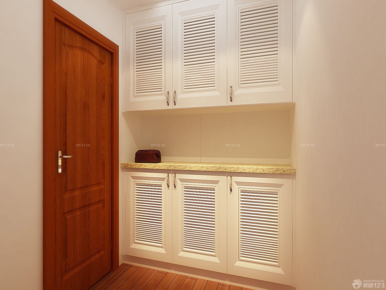 2025温馨室内家装实木鞋柜图片欣赏