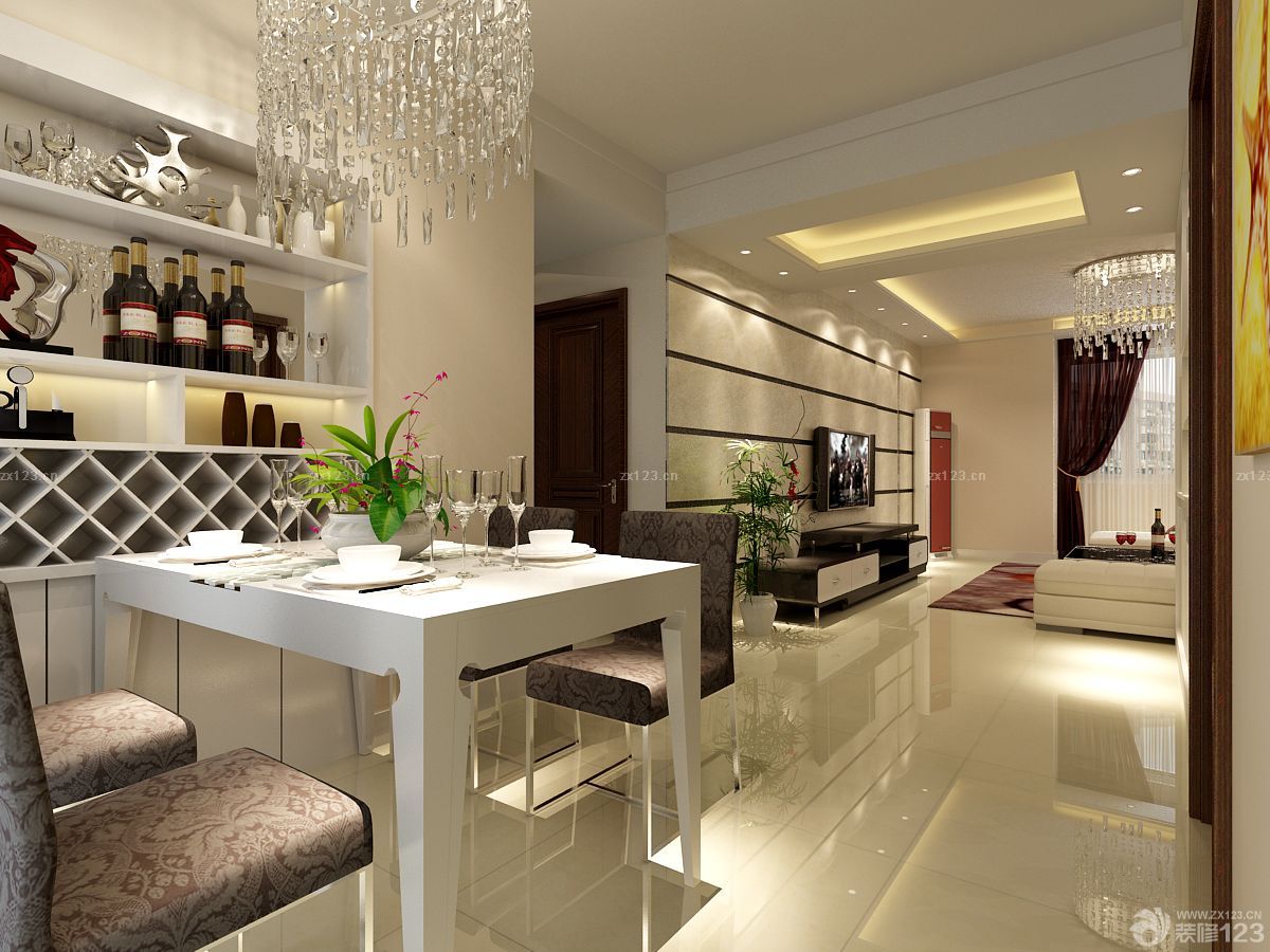 时尚现代风格个性餐厅酒柜装修图片大全