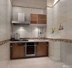 现代风格70平米家装厨房白色瓷砖铺贴图片
