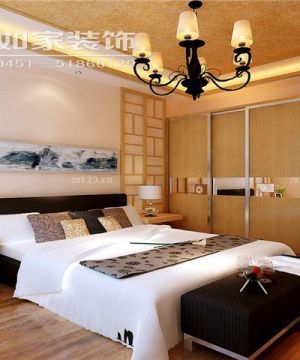 东南亚风格设计新房卧室床头背景墙设计效果图欣赏