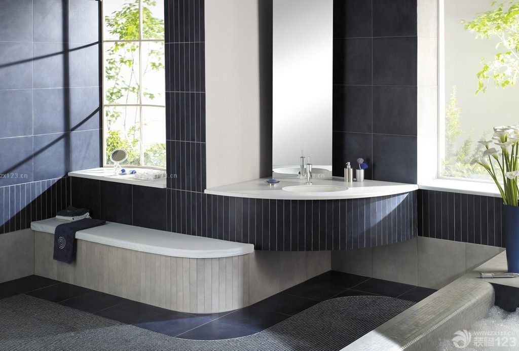 2025现代风格家装浴室瓷砖铺贴图片展示