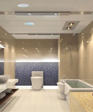 现代风格浴室铝扣天花板吊顶装修效果图片大全
