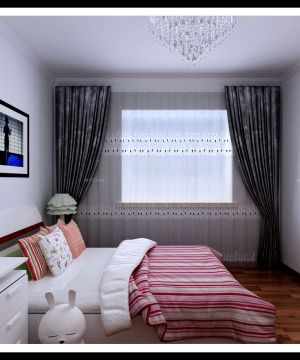 温馨现代风格颜色搭配主卧室双人床图片