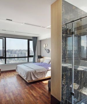 2025最新简约风格室内浴室玻璃隔断实景图