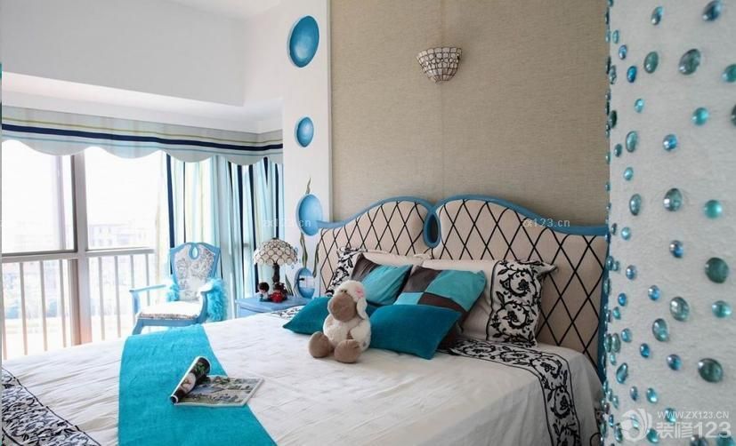 地中海主卧室装修效果图大全2025图片