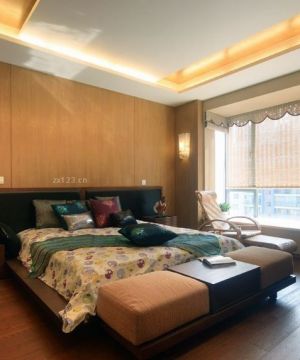最新200平米东南亚风格卧室飘窗实景图