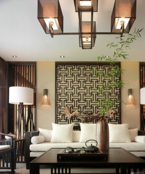 最新180平米东南亚风格客厅装饰实景图