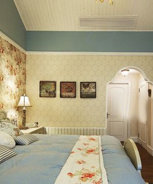 最新地中海田园混搭风格15平米卧室装修图片