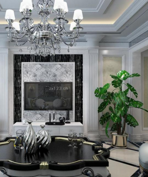 最新欧式客厅电视背景墙设计图片欣赏