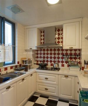 90平米温馨混搭风格家居厨房颜色搭配实景图欣赏
