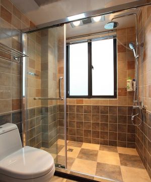 最新140平方家装卫生间淋浴房钢化玻璃隔断图片大全