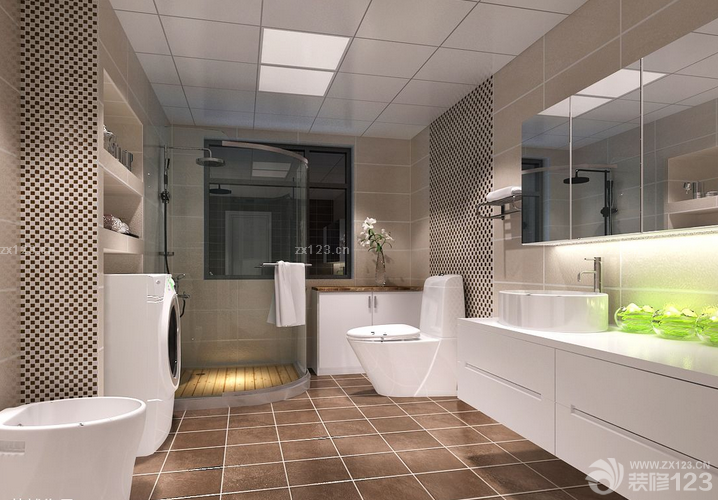 现代家居卫生间淋浴隔断效果图