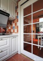 欧式田园风格厨房隔断门设计案例欣赏