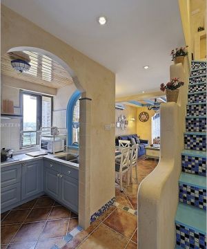 地中海风格厨房门口设计效果图片