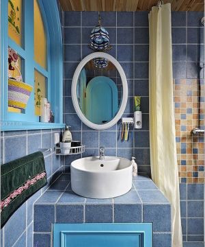 最新地中海风格家庭卫生间装修图片欣赏