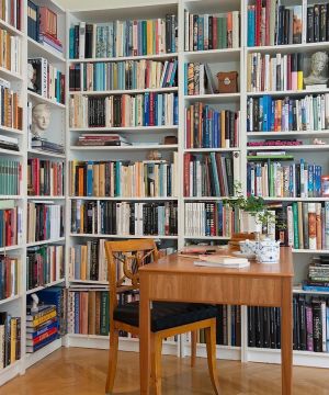 70平米北欧风格书房实木家具设计效果图欣赏