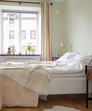 最新70平米北欧风格卧室窗帘设计效果图