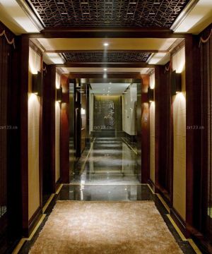 2025休闲会所走廊玄关吊顶设计图片