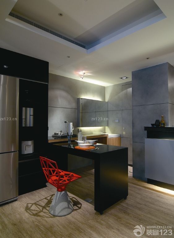最新100平方 现代家居厨房吧台隔断设计