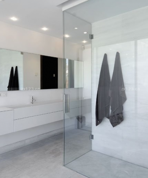现代家居卫生间淋浴隔断设计效果图