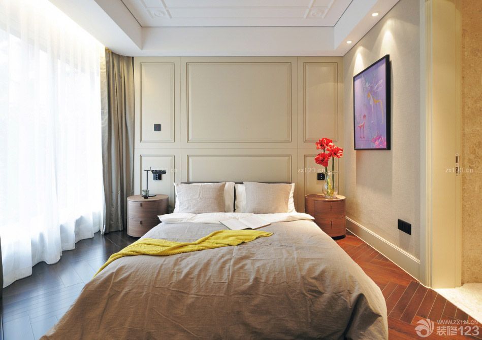 80平米现代风格卧室床效果图欣赏