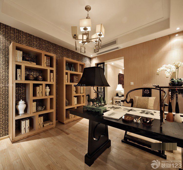 中式书房装修实景图欣赏