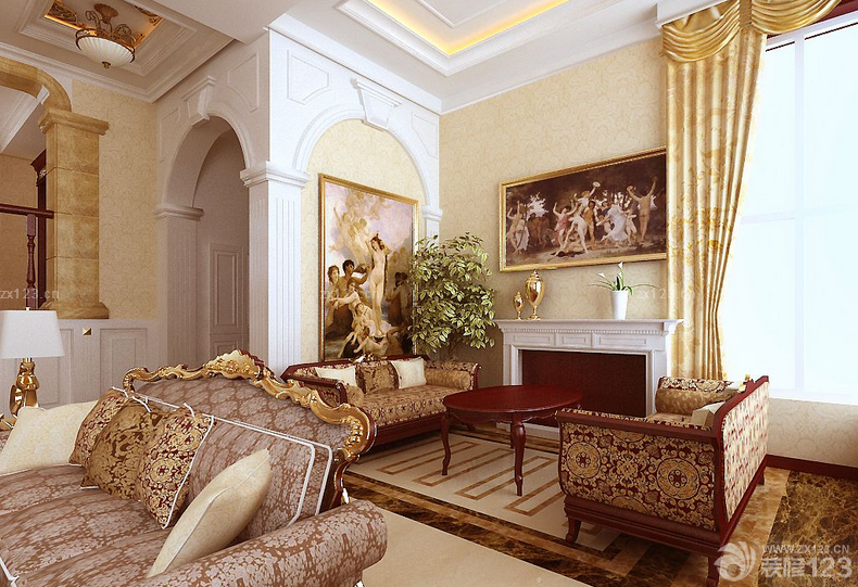 2025最新欧式客厅布艺窗帘设计图片